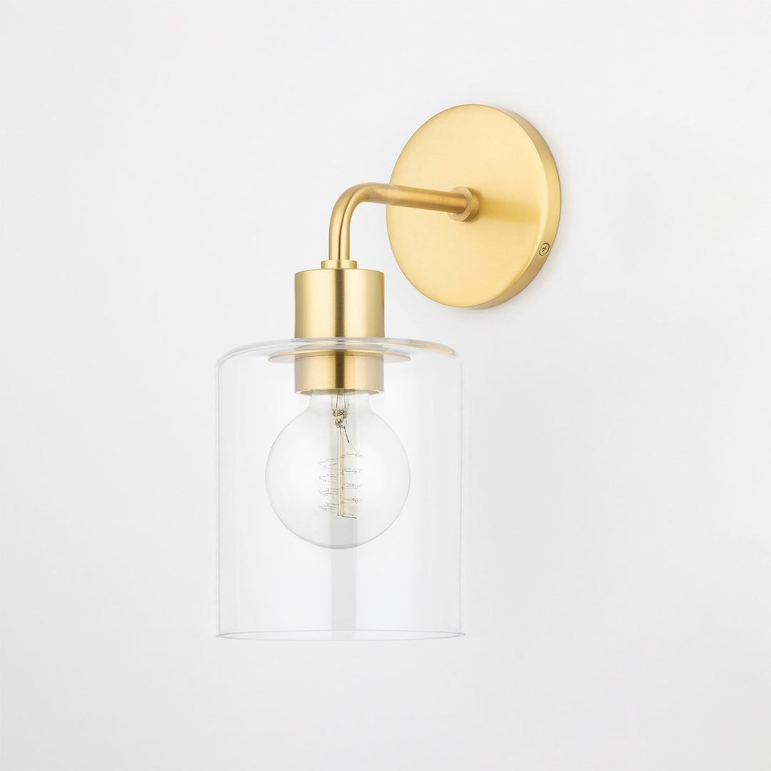 Neko One Light Wall Sconce in Aged Brass - available from The Lighting Shoppe, trusted by Canadian homeowners
