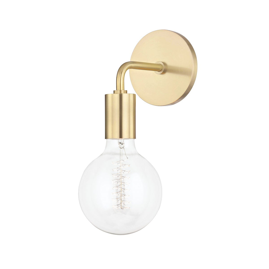 Ava One Light Wall Sconce in Aged Brass - available from The Lighting Shoppe, trusted by Canadian homeowners
