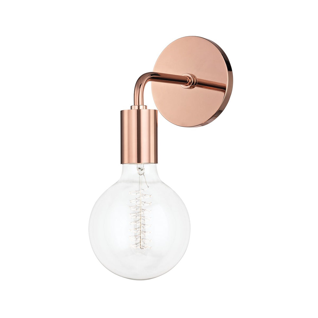 Ava One Light Wall Sconce in Polished Copper - available from The Lighting Shoppe, trusted by Canadian homeowners