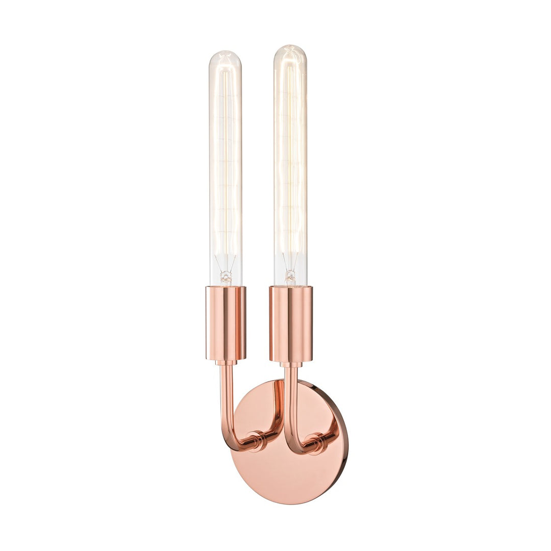 Ava Two Light Wall Sconce in Polished Copper - available from The Lighting Shoppe, trusted by Canadian homeowners