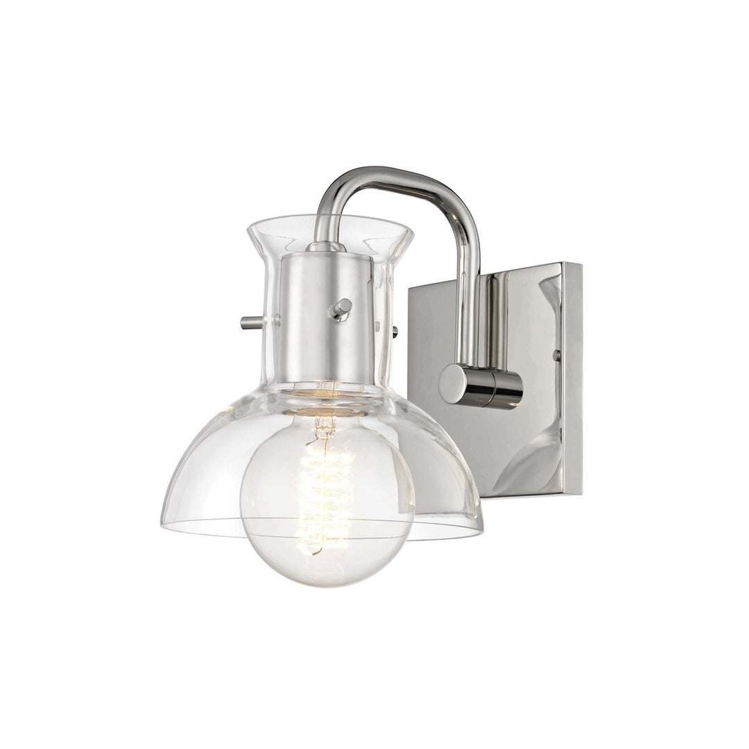 Riley One Light Bath and Vanity in Polished Nickel - available from The Lighting Shoppe, trusted by Canadian homeowners