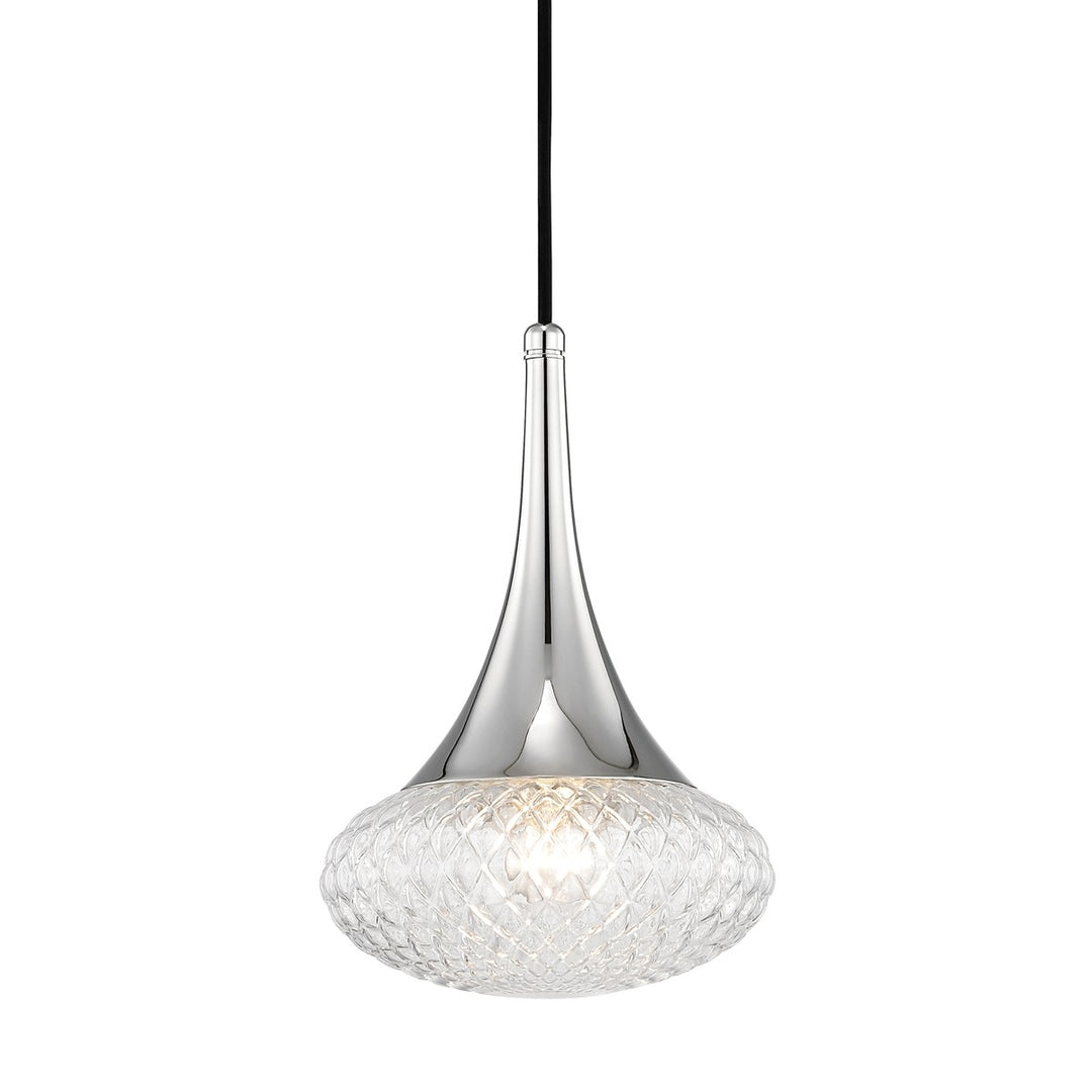 Bella One Light Pendant in Polished Nickel - available from The Lighting Shoppe, trusted by Canadian homeowners