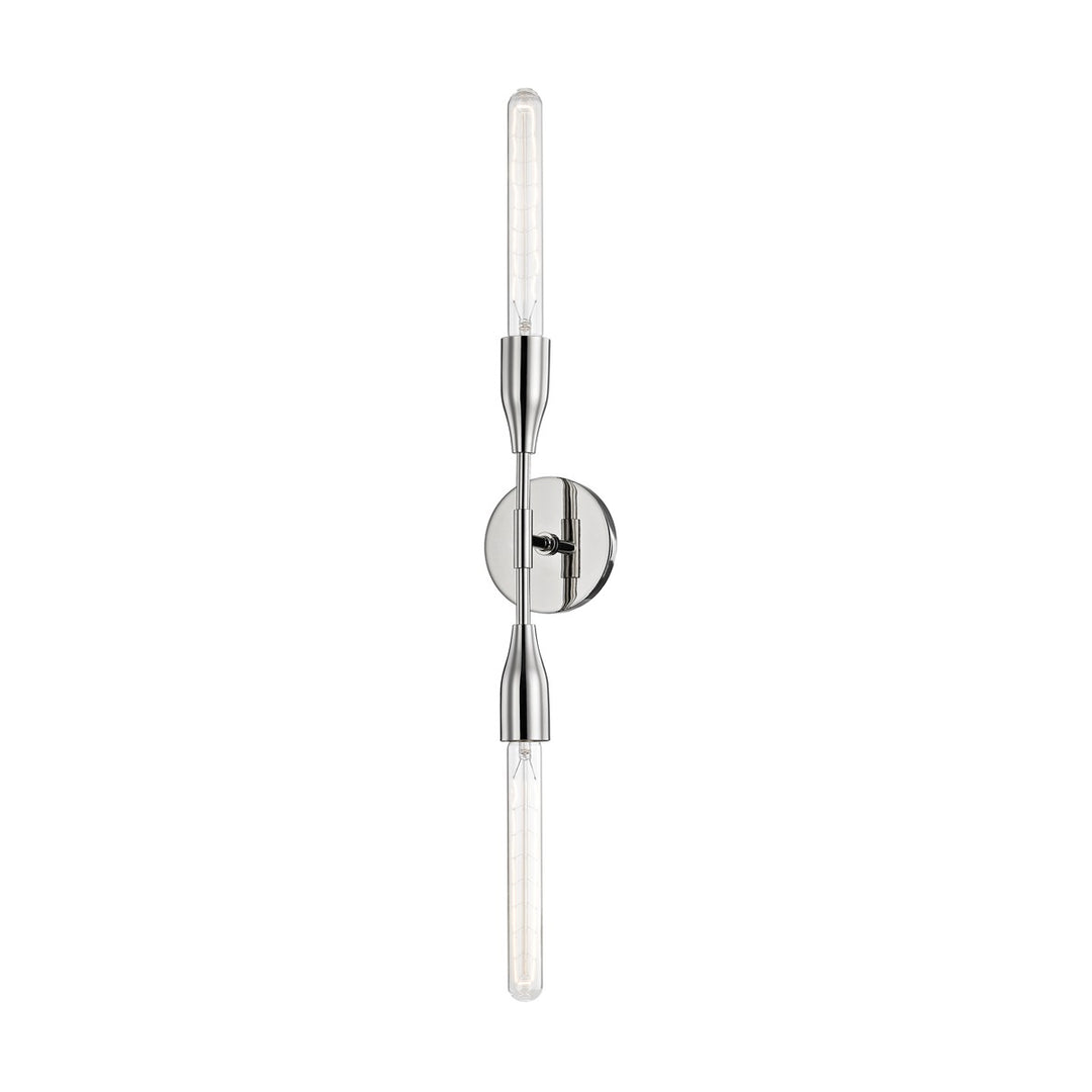 Tara Two Light Wall Sconce in Polished Nickel - available from The Lighting Shoppe, trusted by Canadian homeowners