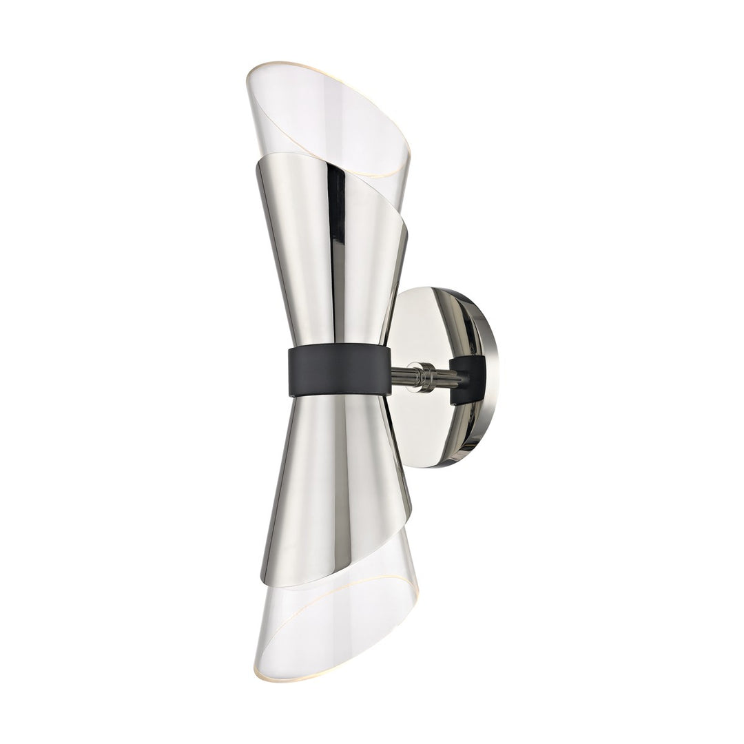 Angie LED Wall Sconce in Polished Nickel/Black - available from The Lighting Shoppe, trusted by Canadian homeowners