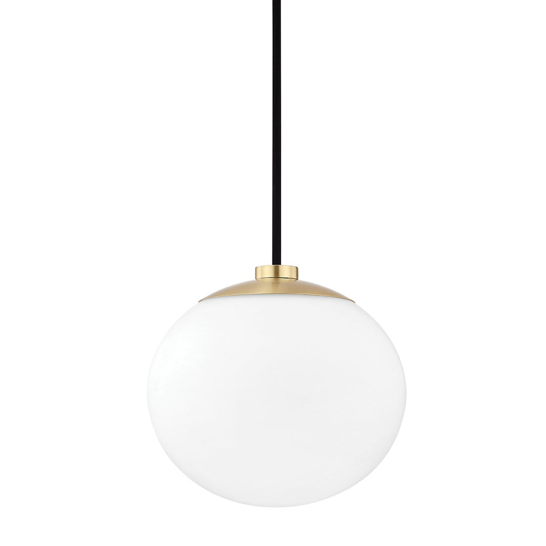 Estee One Light Pendant in Aged Brass - available from The Lighting Shoppe, trusted by Canadian homeowners