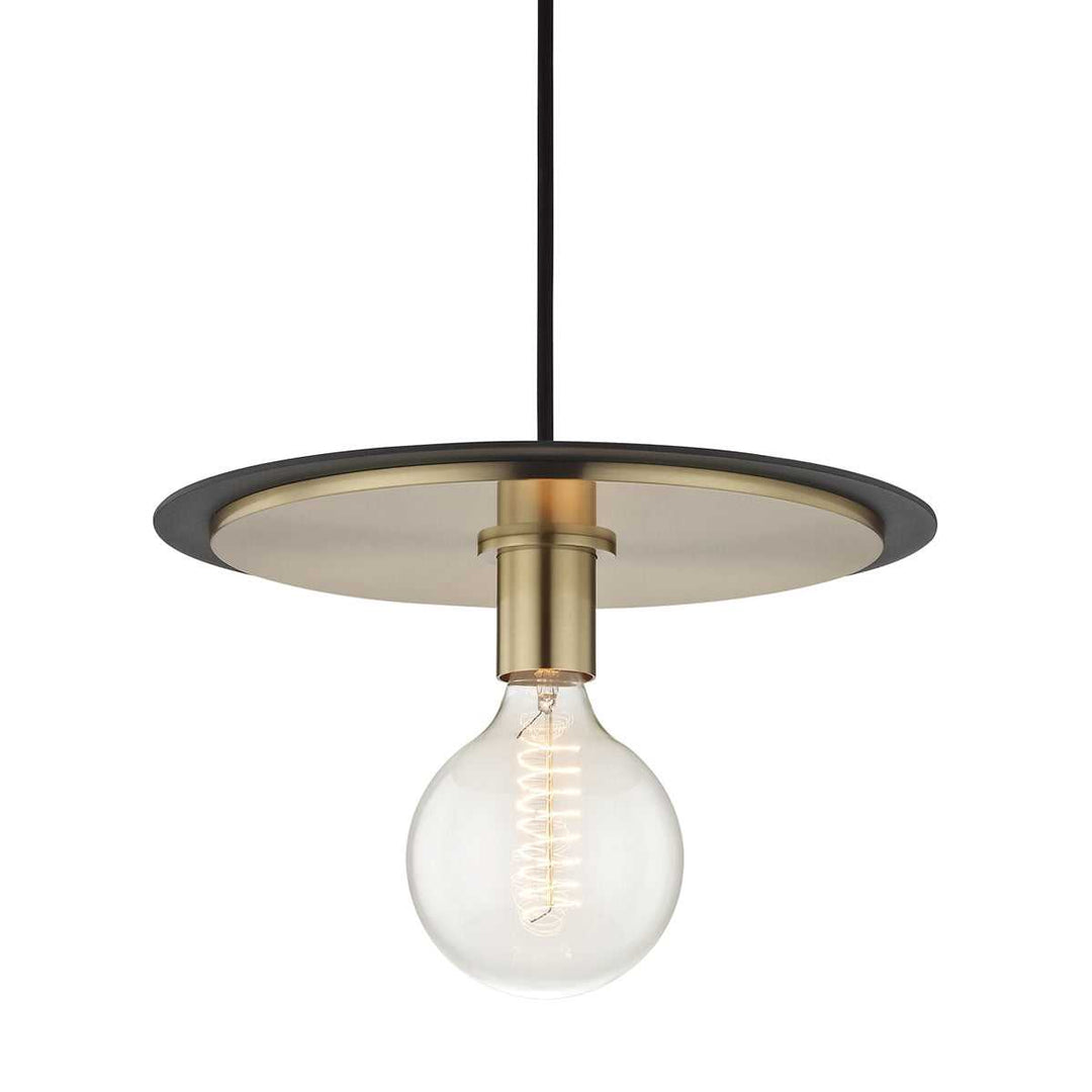 Milo One Light Pendant in Aged Brass Mitzi Canada