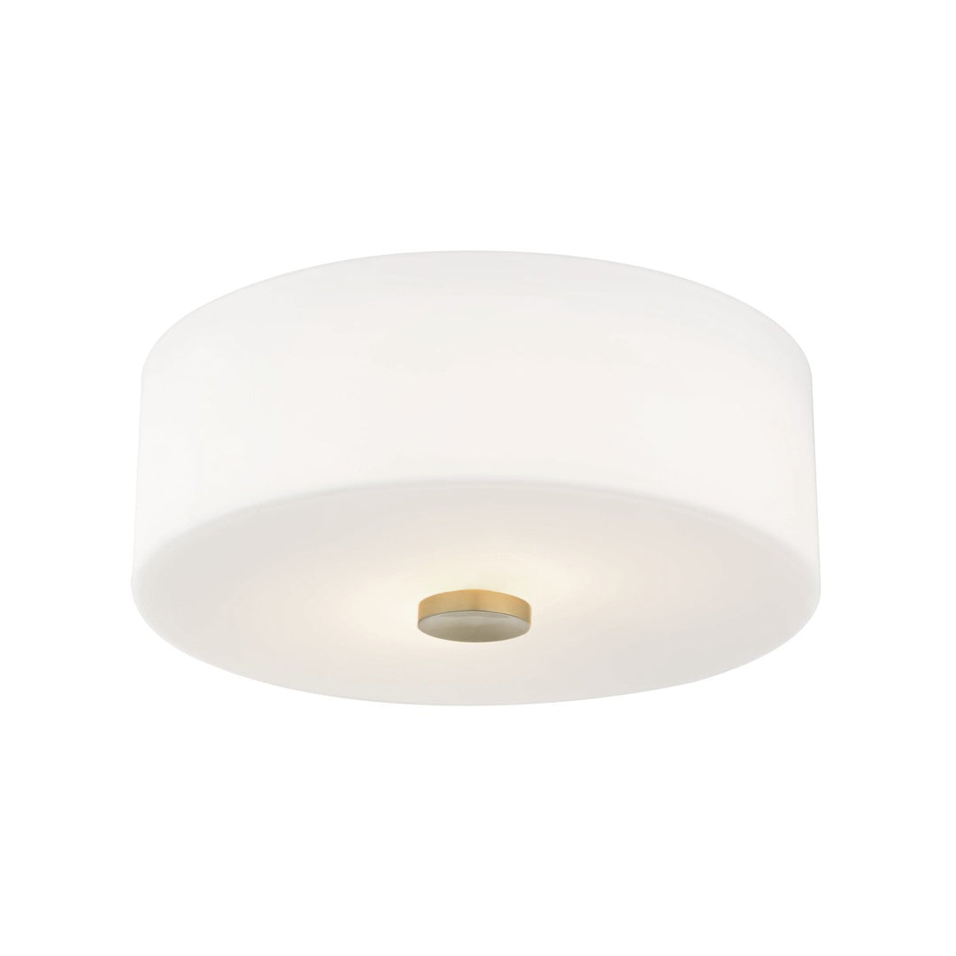 Sophie Two Light Flush Mount in Aged Brass - available from The Lighting Shoppe, trusted by Canadian homeowners