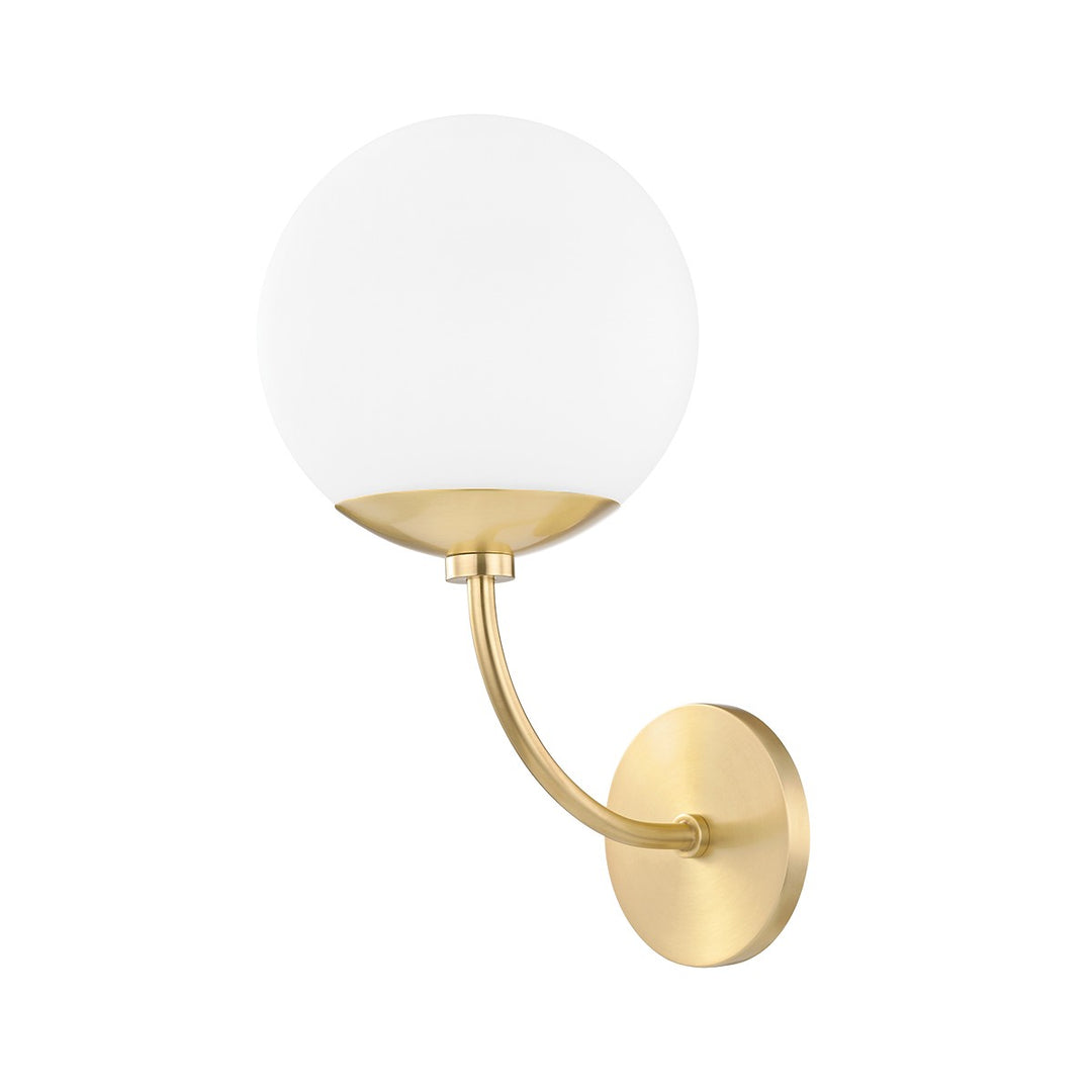 Carrie One Light Wall Sconce in Aged Brass - available from The Lighting Shoppe, trusted by Canadian homeowners