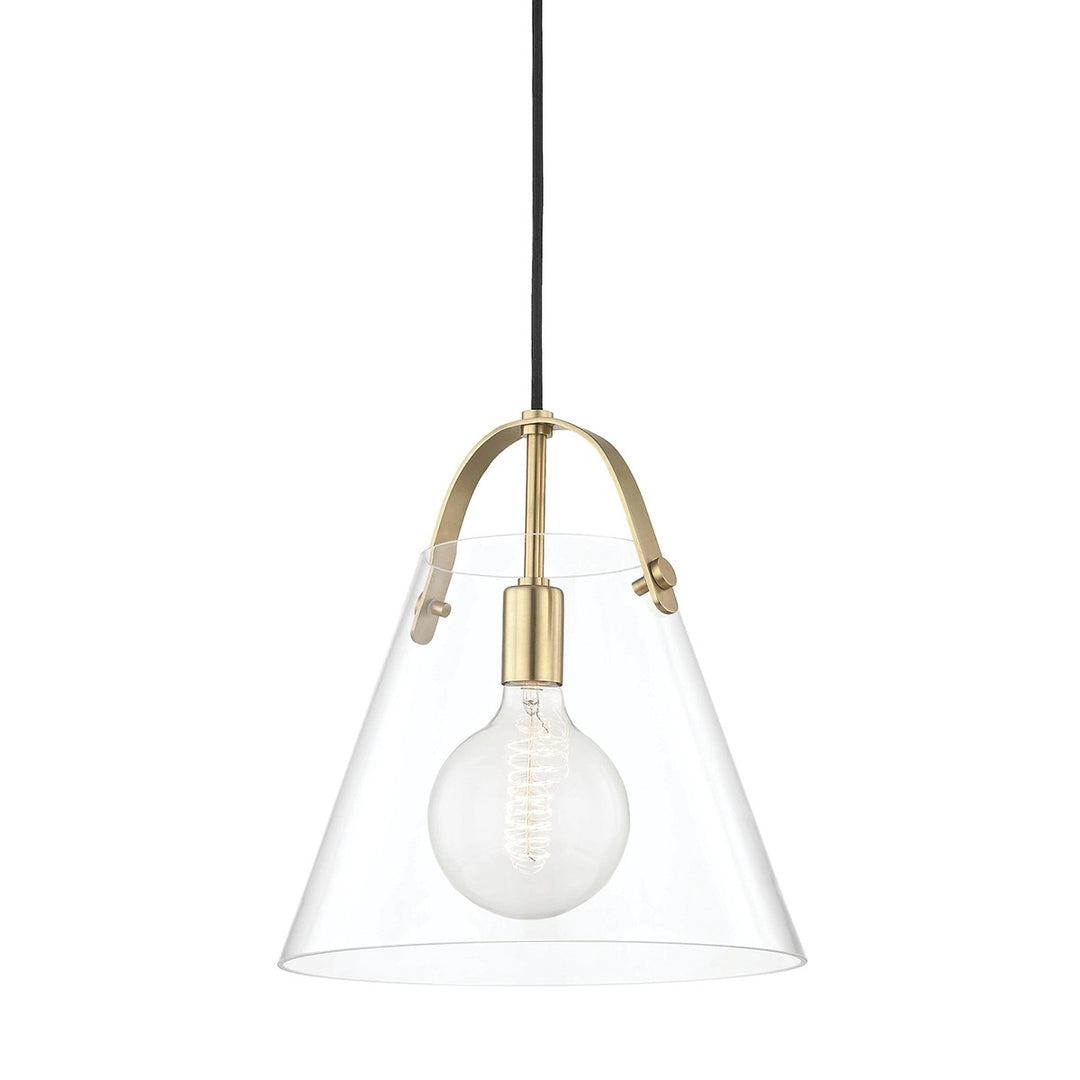 Karin One Light Pendant in Aged Brass - available from The Lighting Shoppe, trusted by Canadian homeowners