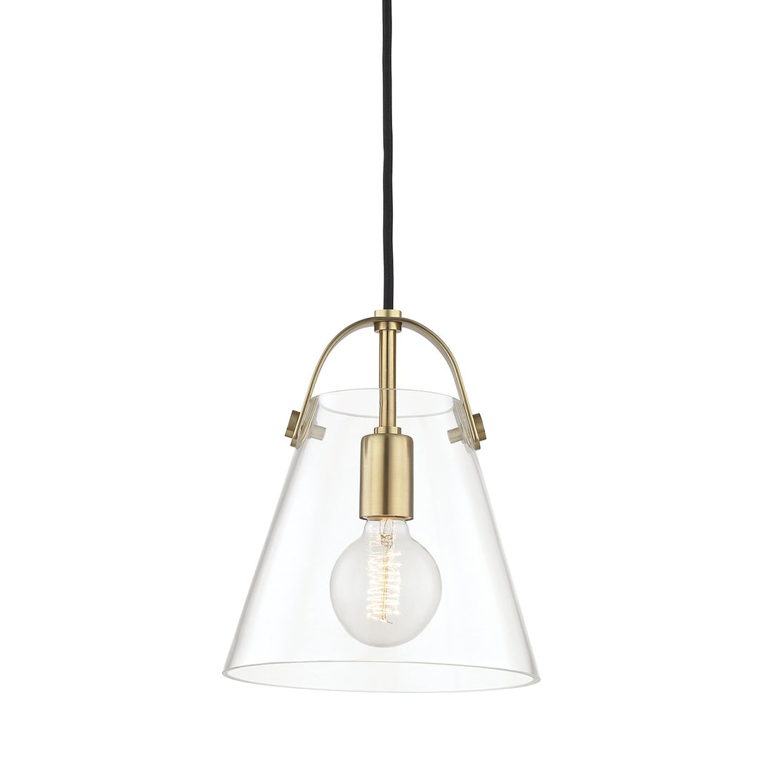 Karin One Light Pendant in Aged Brass - available from The Lighting Shoppe, trusted by Canadian homeowners