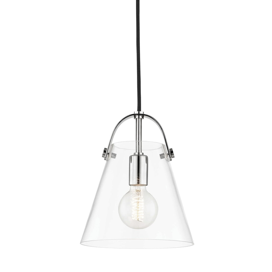 Karin One Light Pendant in Polished Nickel - available from The Lighting Shoppe, trusted by Canadian homeowners