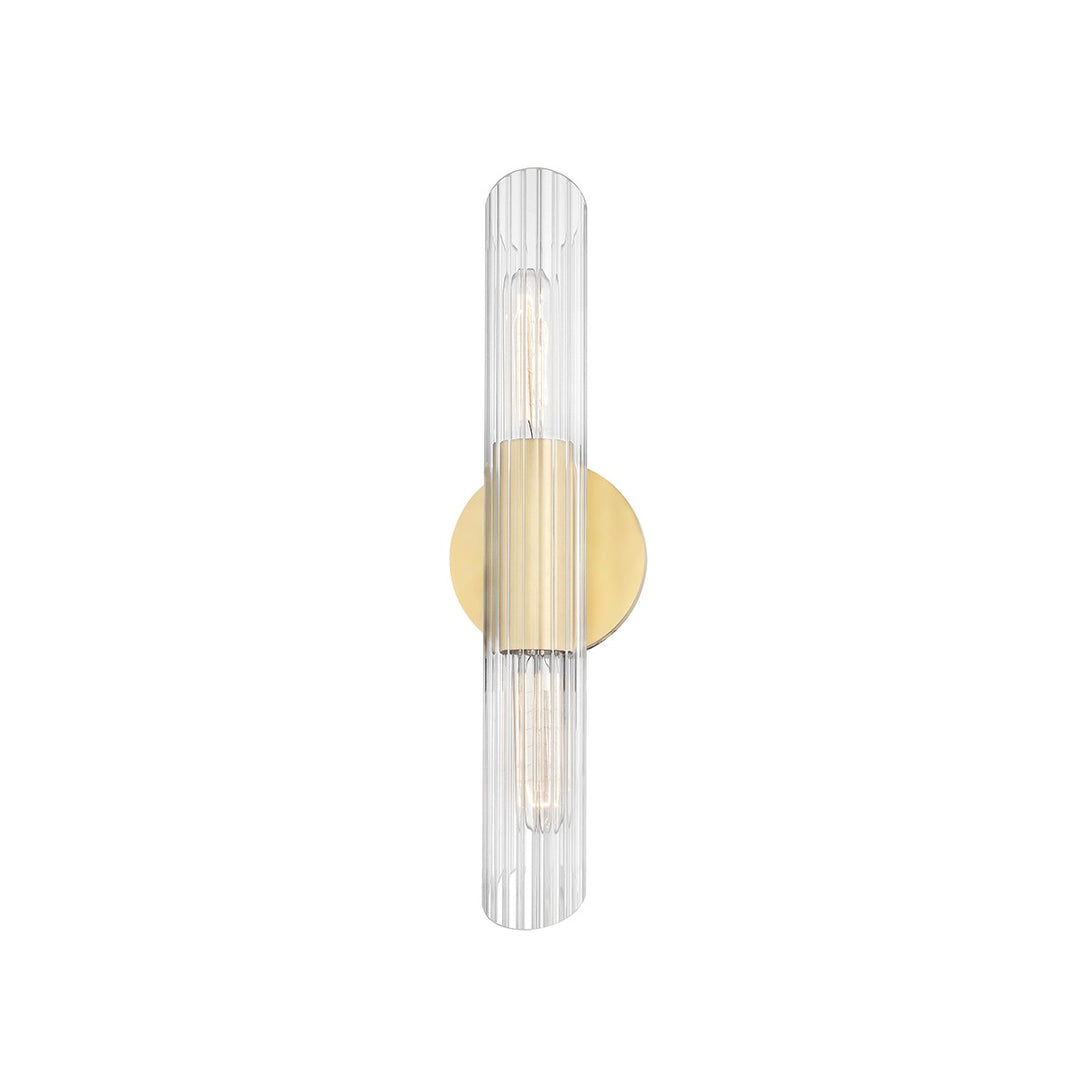 Cecily Two Light Wall Sconce in Aged Brass - available from The Lighting Shoppe, trusted by Canadian homeowners