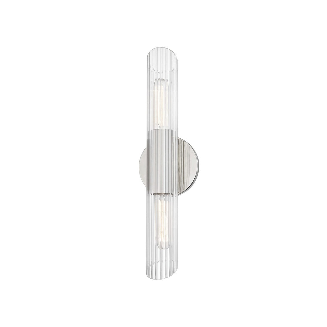 Cecily Two Light Wall Sconce in Polished Nickel - available from The Lighting Shoppe, trusted by Canadian homeowners