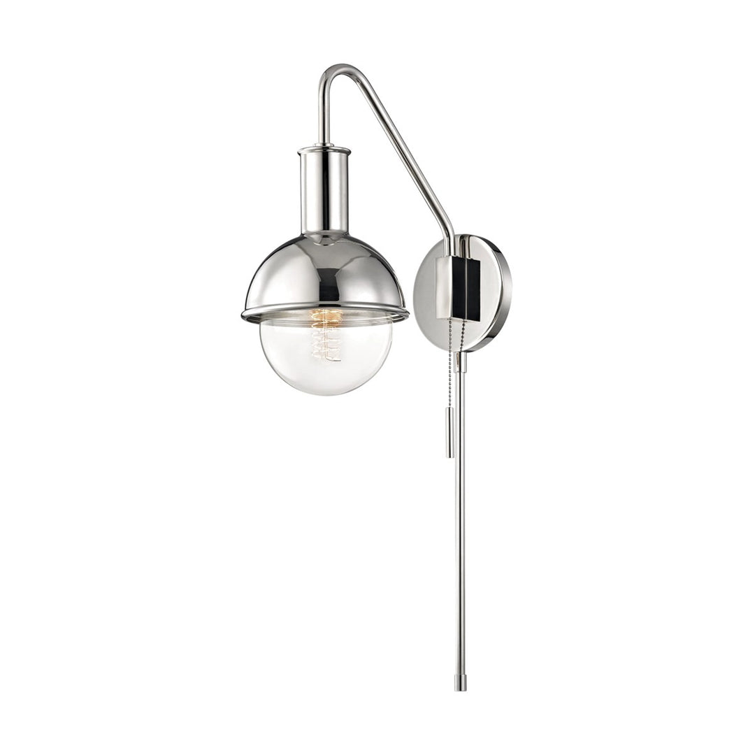 Riley One Light Wall Sconce in Polished Nickel - available from The Lighting Shoppe, trusted by Canadian homeowners