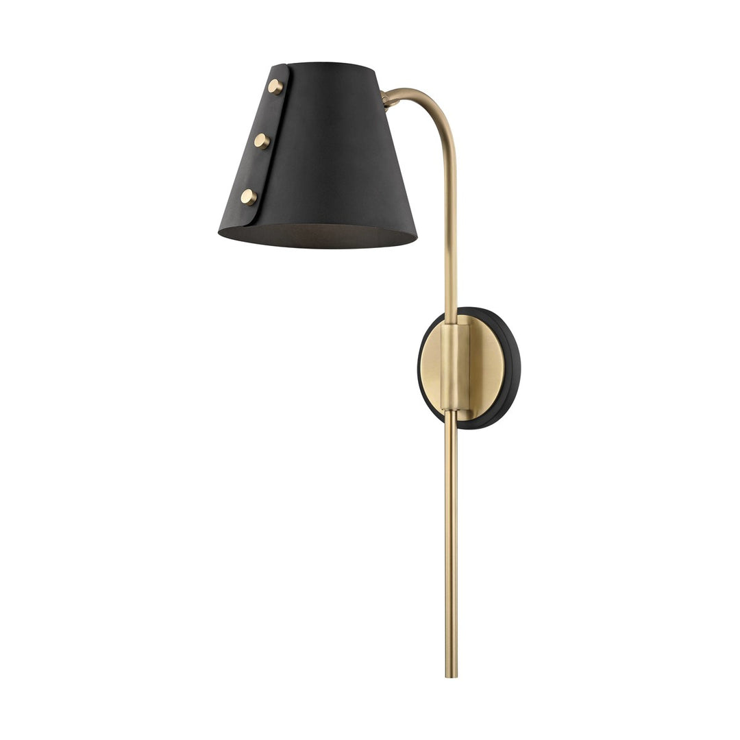Meta LED Wall Sconce in Aged Brass/Black - available from The Lighting Shoppe, trusted by Canadian homeowners