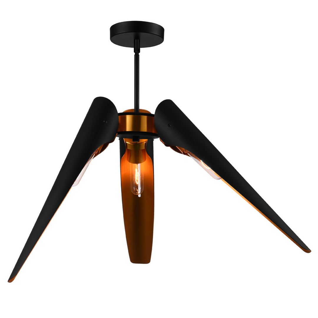 CWI Lighting Canada - 1019P39-3-143 - Three Light Chandelier - Amar - Matte Black