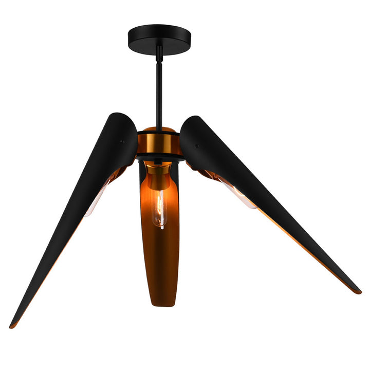 CWI Lighting Canada - 1019P39-3-143 - Three Light Chandelier - Amar - Matte Black