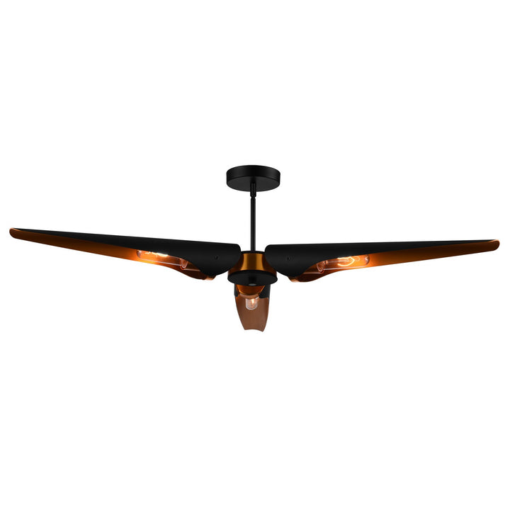 Amar Three Light Chandelier in Matte Black - available from The Lighting Shoppe, trusted by Canadian homeowners