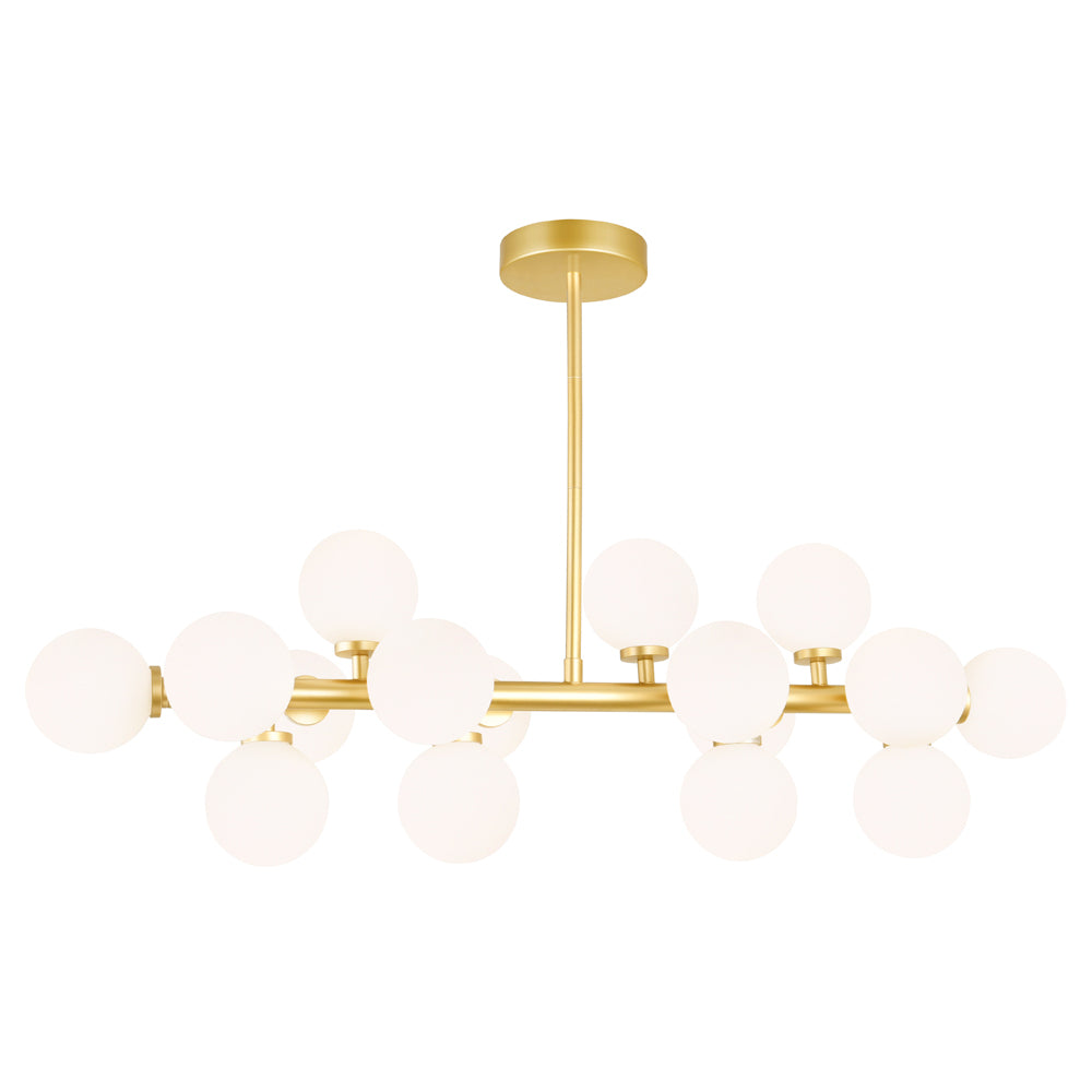 Arya LED Chandelier in Satin Gold - available from The Lighting Shoppe, trusted by Canadian homeowners