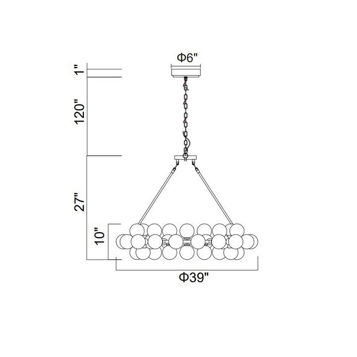 CWI Lighting Canada - 1020P39-45-602 - LED Chandelier - Arya - Satin Gold