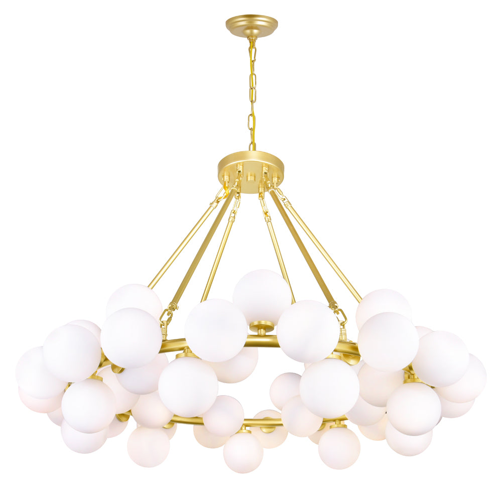 Arya LED Chandelier in Satin Gold - available from The Lighting Shoppe, trusted by Canadian homeowners