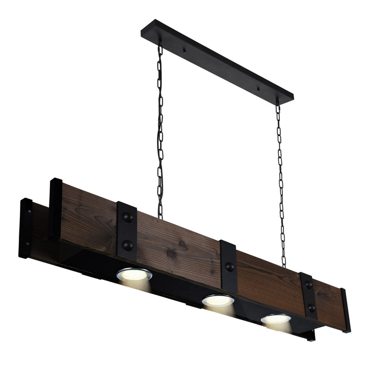 Pago Three Light Island Chandelier in Black - available from The Lighting Shoppe, trusted by Canadian homeowners