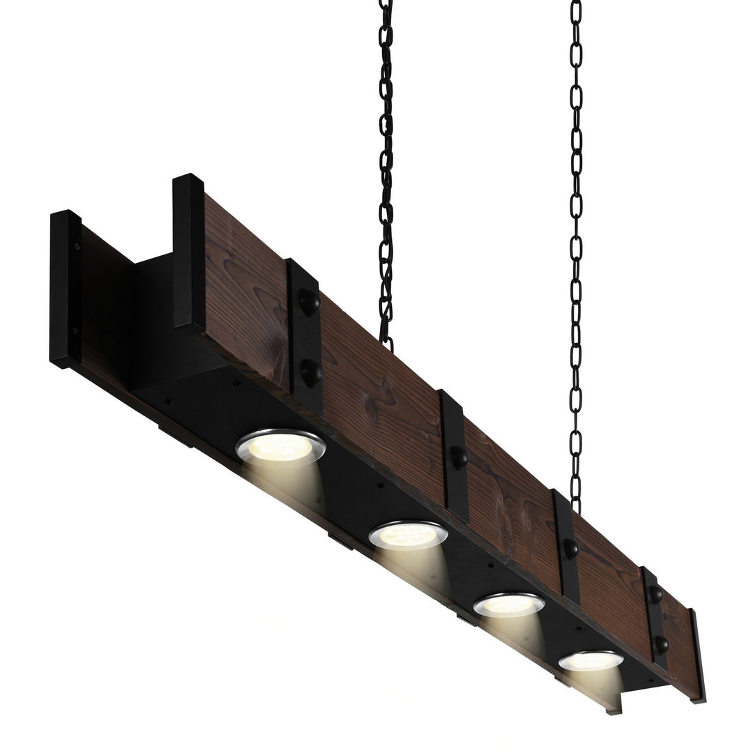 CWI Lighting Canada - 9748P59-4-101 - Four Light Island Chandelier - Pago - Black