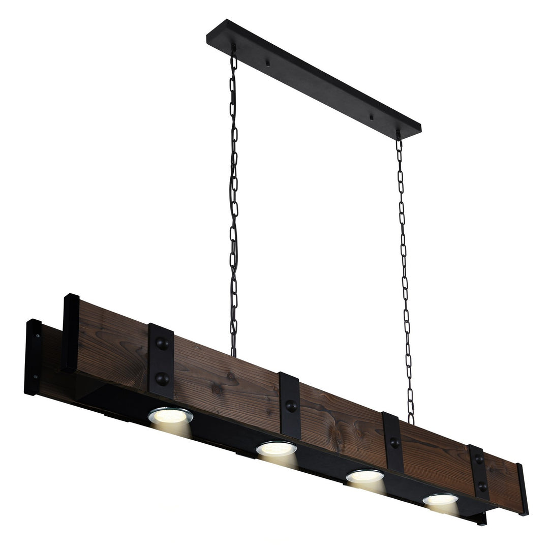 Pago Four Light Island Chandelier in Black - available from The Lighting Shoppe, trusted by Canadian homeowners