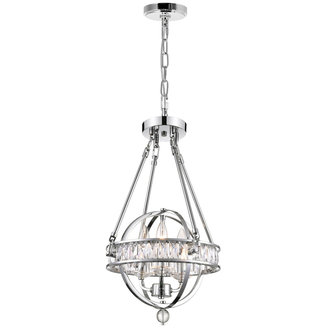 Arkansas Three Light Mini Chandelier in Chrome - available from The Lighting Shoppe, trusted by Canadian homeowners