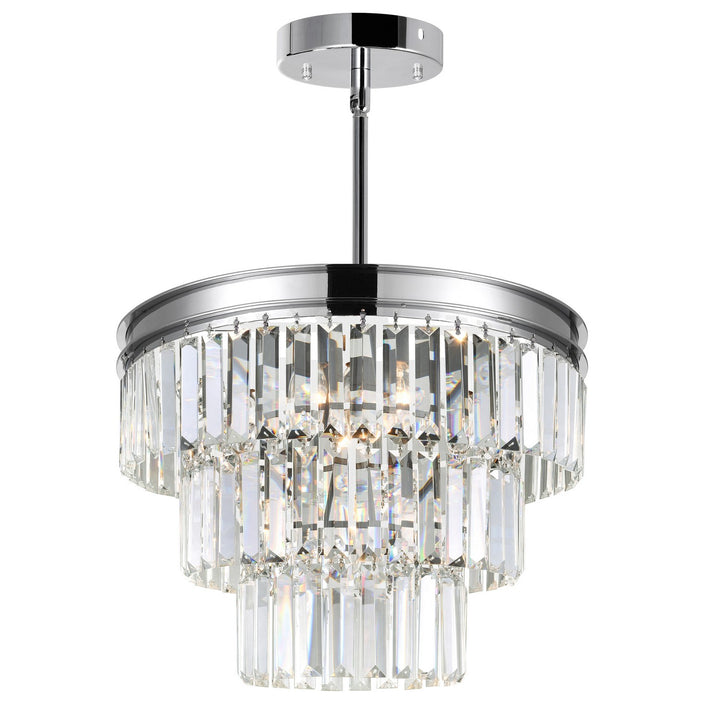 Weiss Five Light Chandelier in Chrome - available from The Lighting Shoppe, trusted by Canadian homeowners