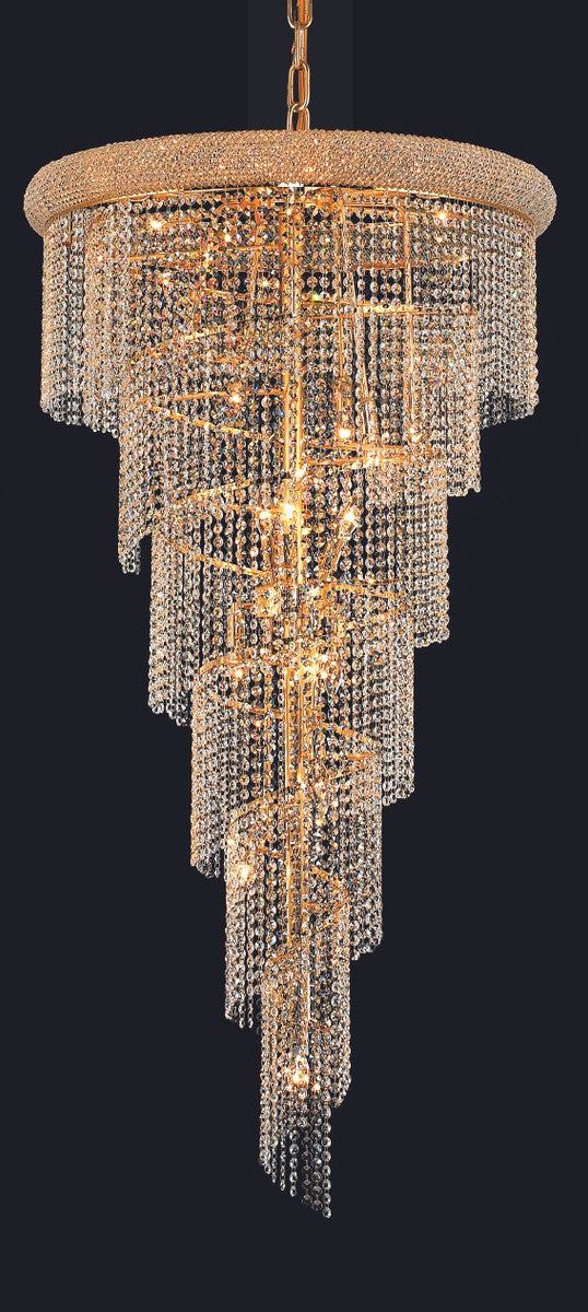 Spiral 22 Light Chandelier in Gold - available from The Lighting Shoppe, trusted by Canadian homeowners