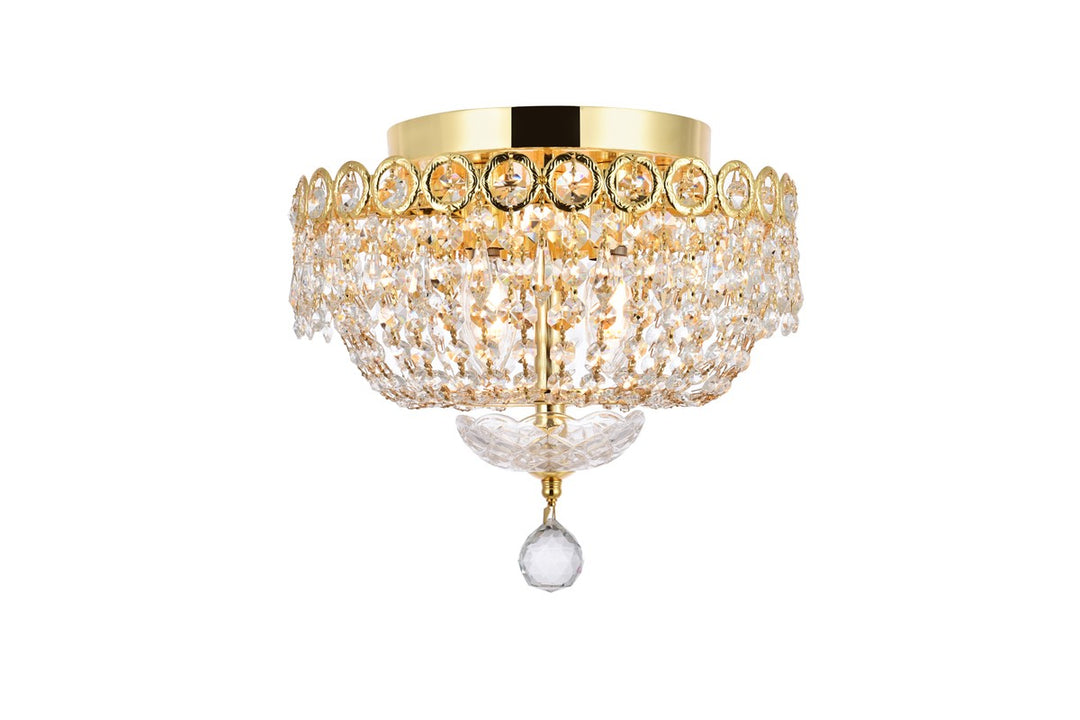 Century Four Light Flush Mount in Gold - available from The Lighting Shoppe, trusted by Canadian homeowners