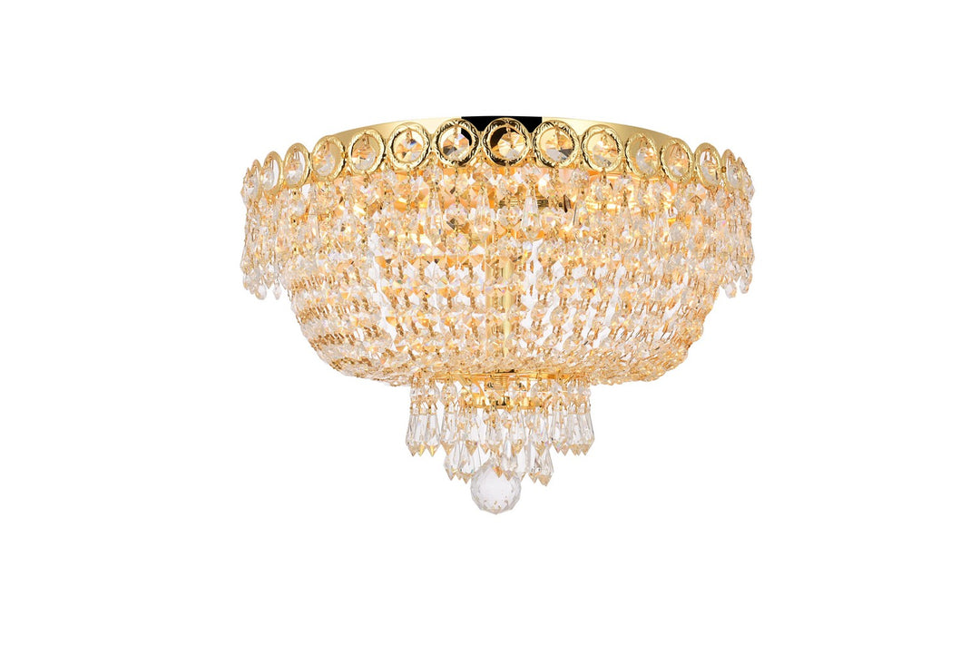Century Four Light Flush Mount in Gold - available from The Lighting Shoppe, trusted by Canadian homeowners