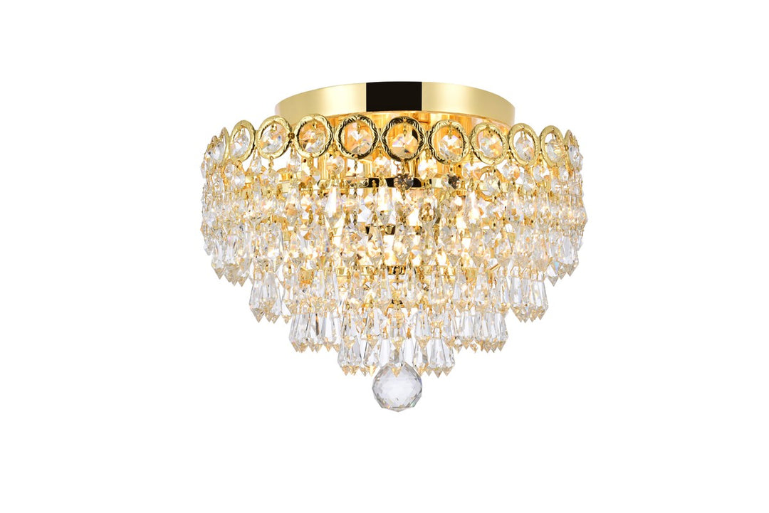 Century Four Light Flush Mount in Gold - available from The Lighting Shoppe, trusted by Canadian homeowners