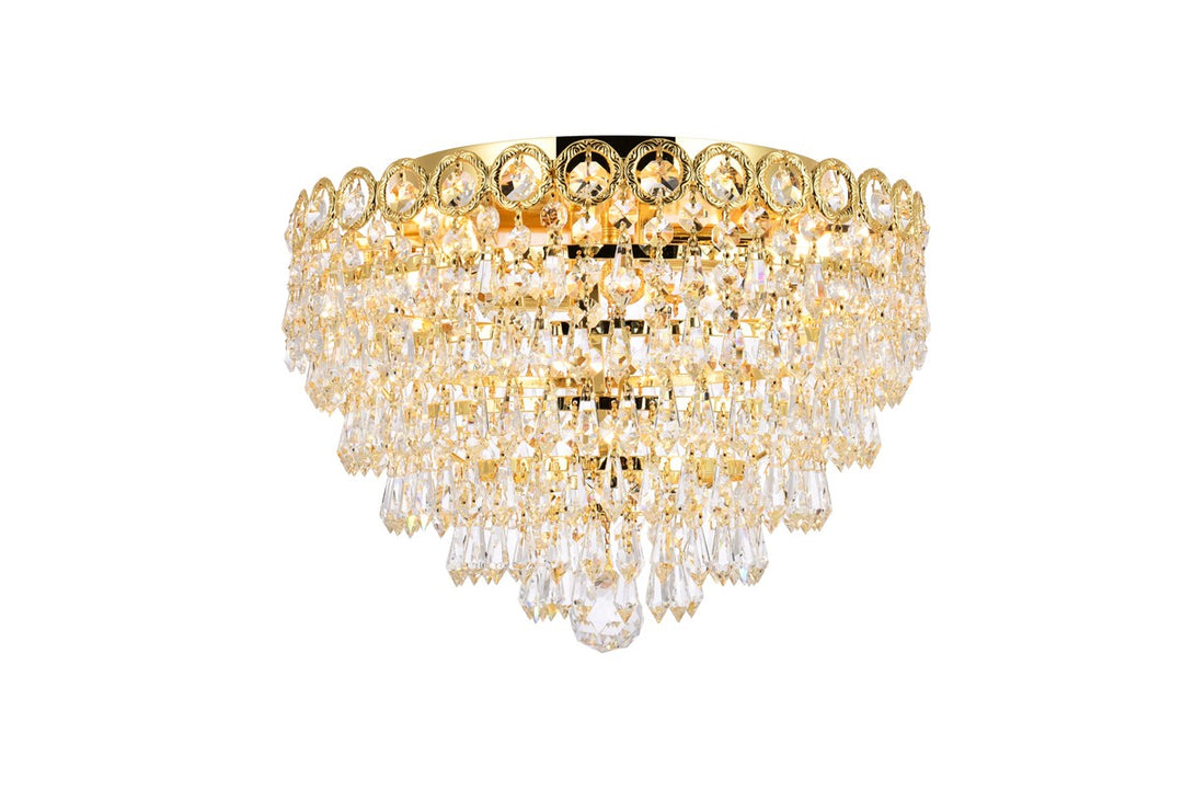 Century Four Light Flush Mount in Gold - available from The Lighting Shoppe, trusted by Canadian homeowners