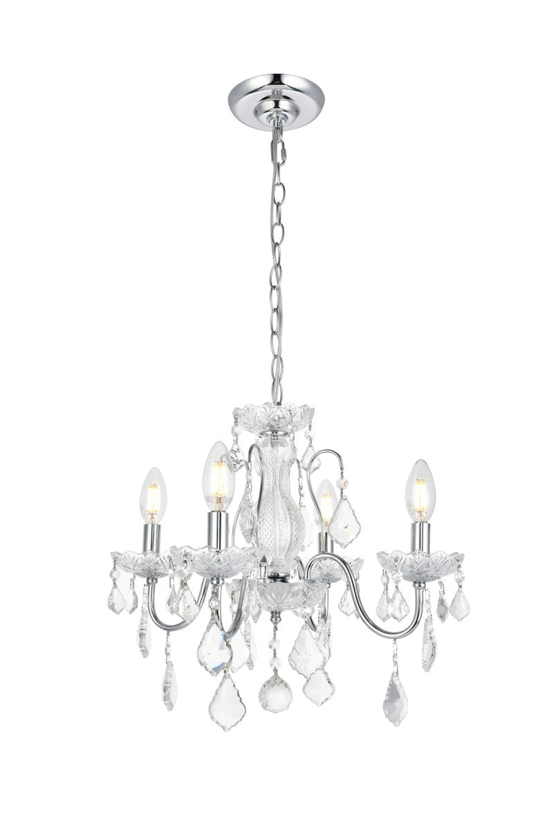Elegant Lighting - V2015D17C/RC - Four Light Pendant - St. Francis - Chrome