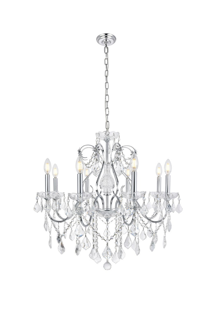 St. Francis Eight Light Chandelier in Chrome - available from The Lighting Shoppe, trusted by Canadian homeowners