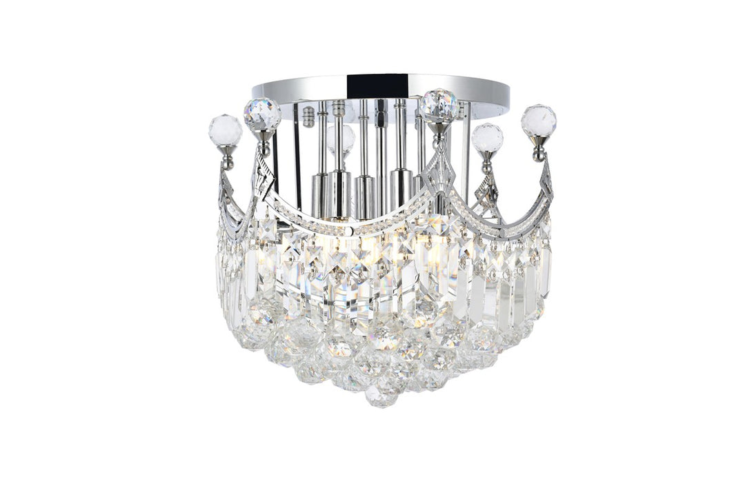 Corona Six Light Flush Mount in Chrome - available from The Lighting Shoppe, trusted by Canadian homeowners