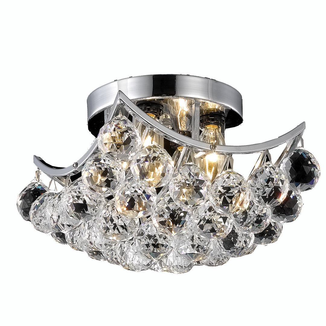 Corona Four Light Flush Mount in Chrome - available from The Lighting Shoppe, trusted by Canadian homeowners