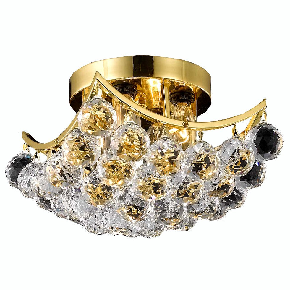 Corona Four Light Flush Mount in Gold - available from The Lighting Shoppe, trusted by Canadian homeowners