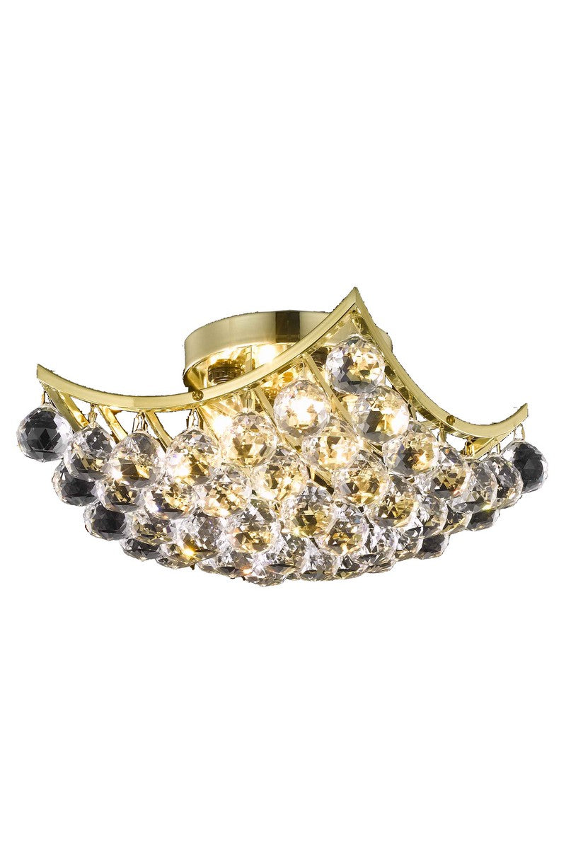 Corona Four Light Flush Mount in Gold - available from The Lighting Shoppe, trusted by Canadian homeowners