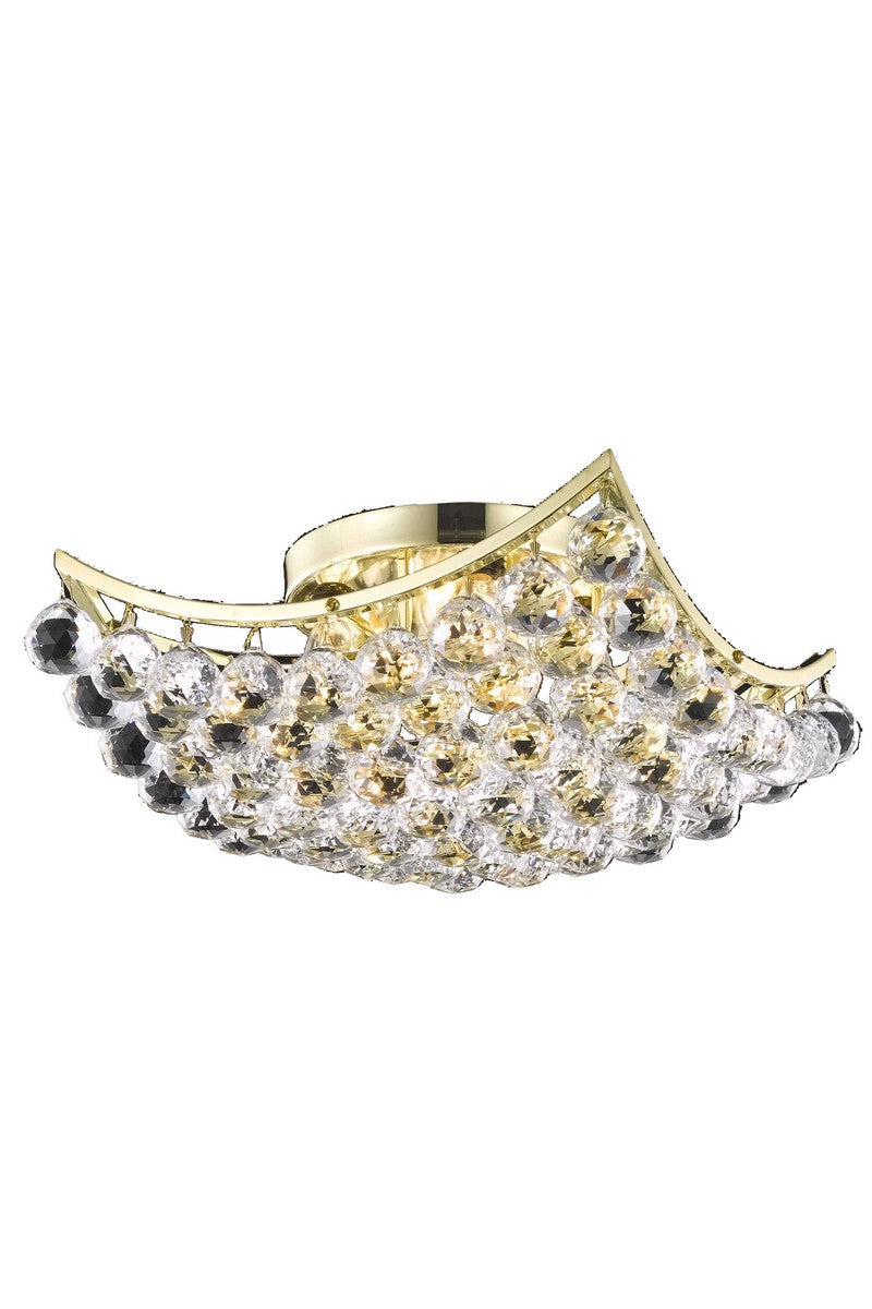 Corona Four Light Flush Mount in Gold - available from The Lighting Shoppe, trusted by Canadian homeowners