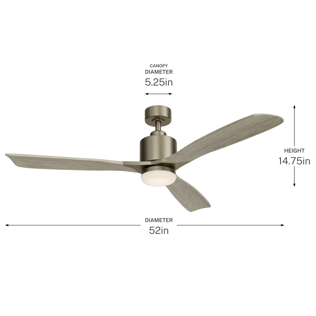 Kichler Canada - 300027AP - 52"Ceiling Fan - Ridley II - Antique Pewter