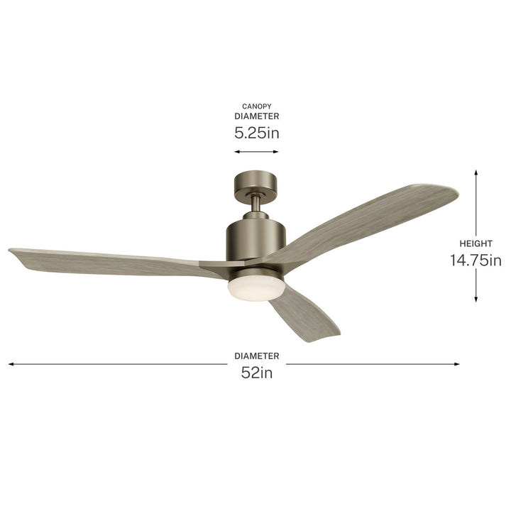 Kichler Canada - 300027AP - 52"Ceiling Fan - Ridley II - Antique Pewter