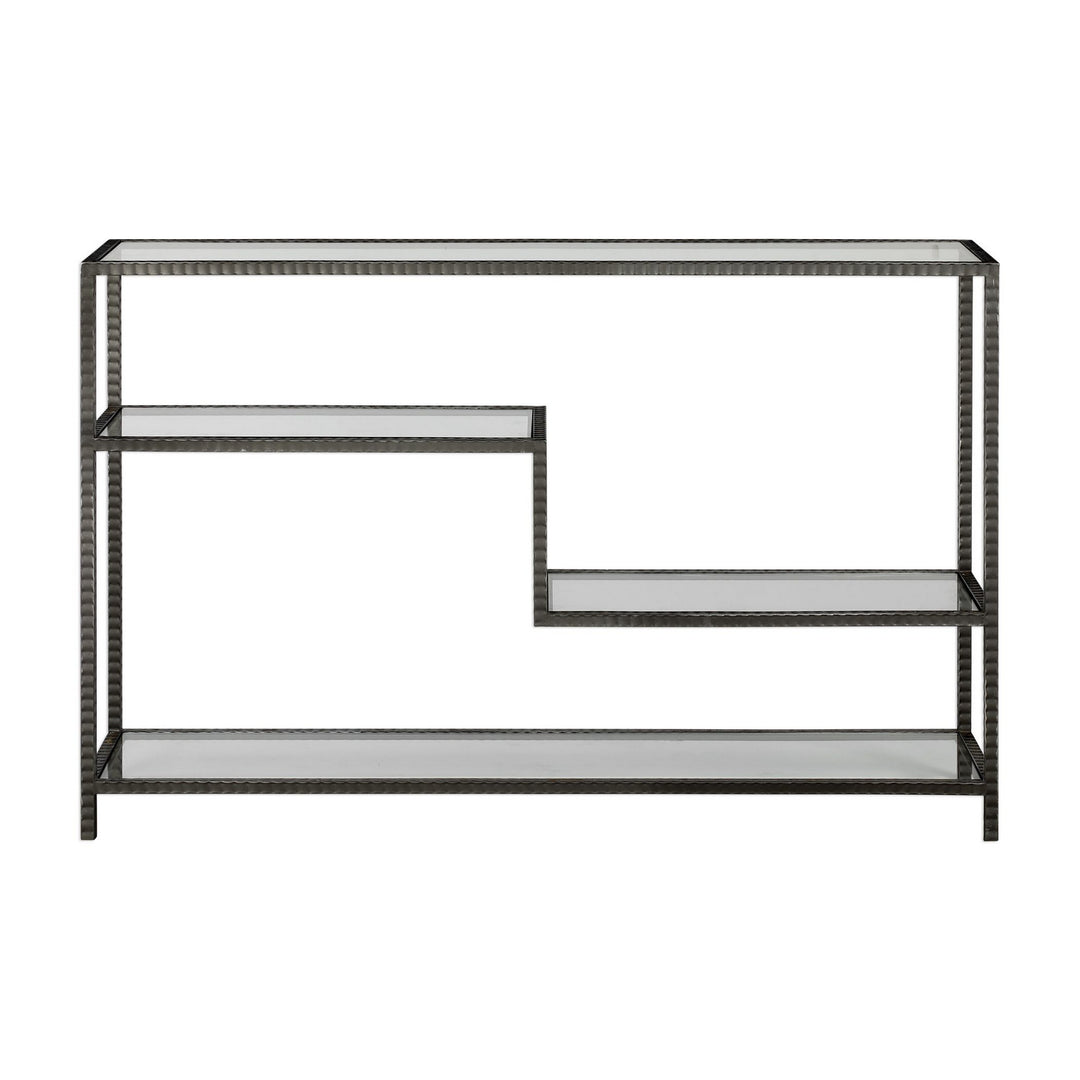 Leo Console Table in Aged Gunmetal - available from The Lighting Shoppe, trusted by Canadian homeowners