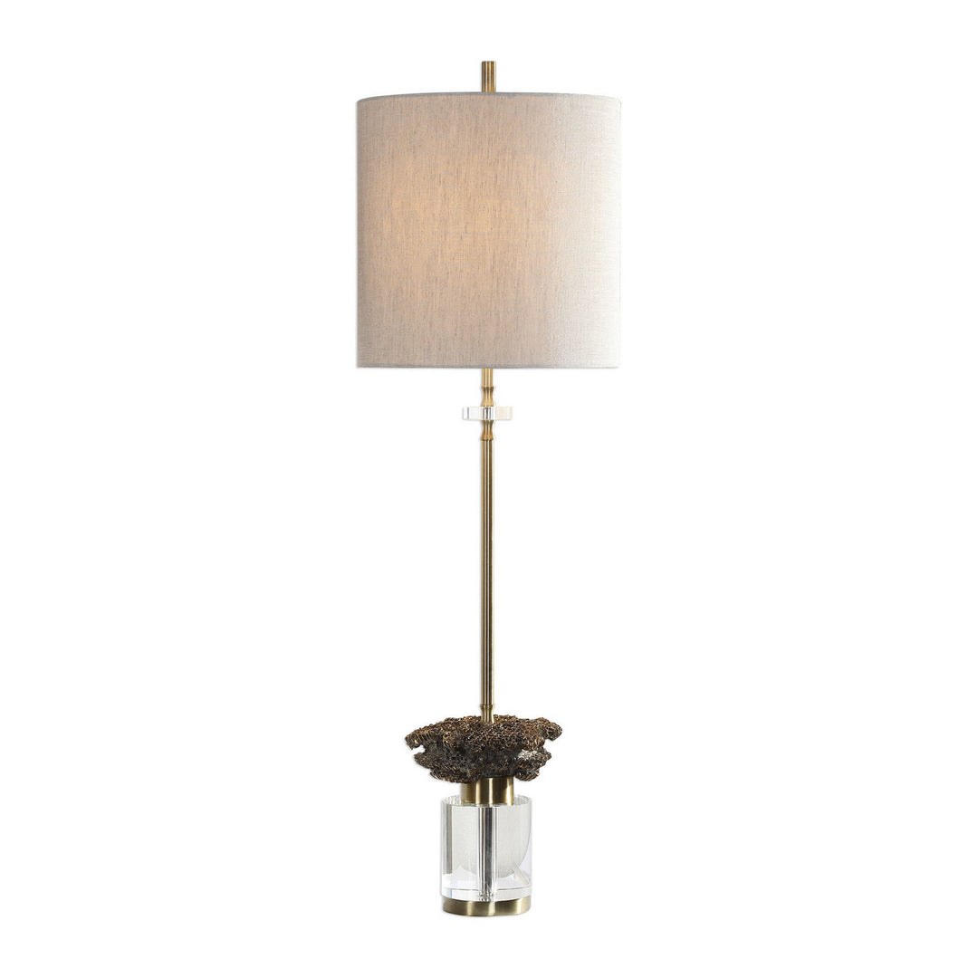 Kiota One Light Buffet Lamp in Brushed Brass - available from The Lighting Shoppe, trusted by Canadian homeowners