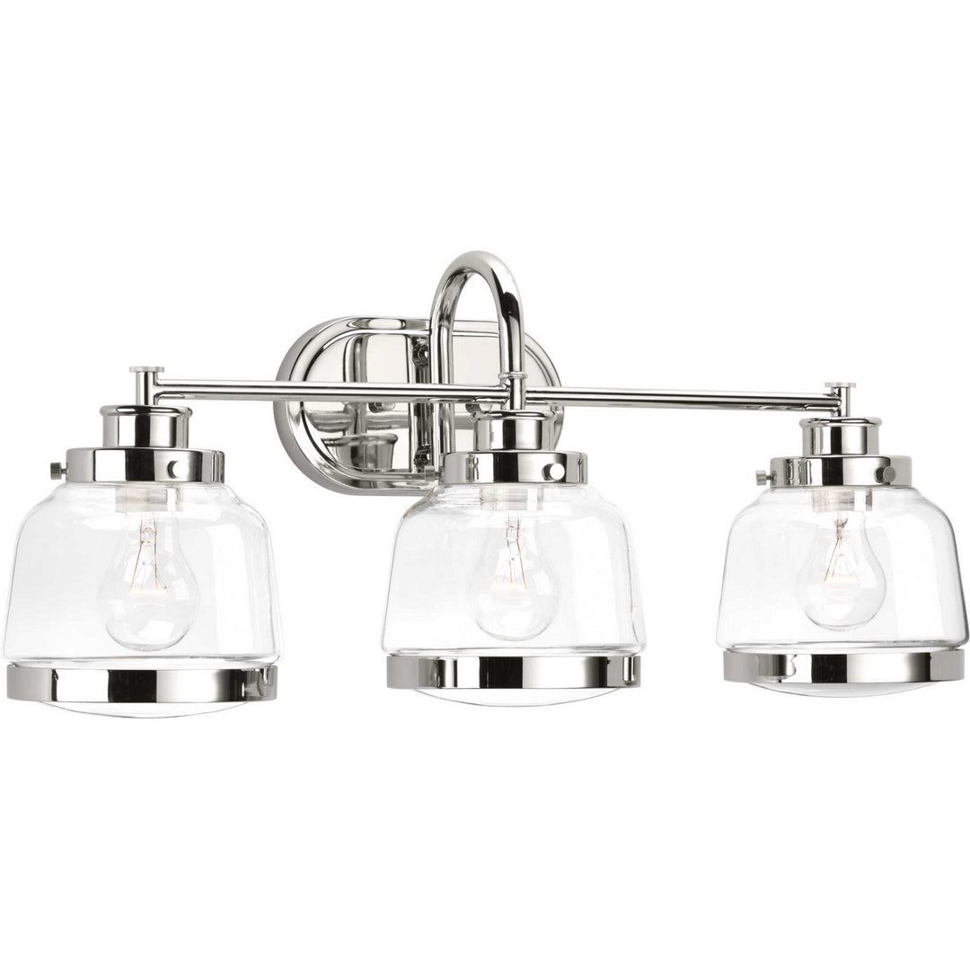 Judson Three Light Bath in Polished Nickel - available from The Lighting Shoppe, trusted by Canadian homeowners