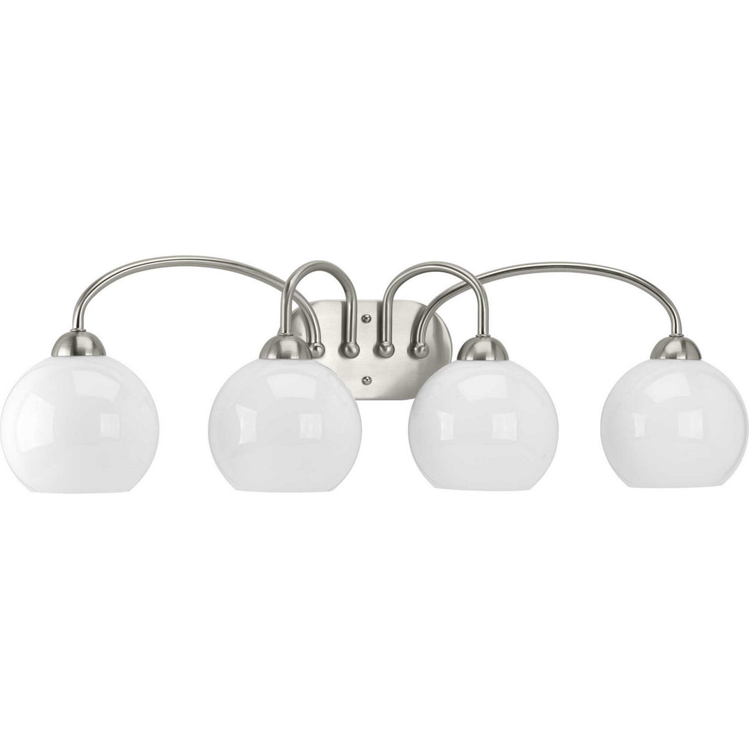 Carisa Four Light Bath in Brushed Nickel - available from The Lighting Shoppe, trusted by Canadian homeowners