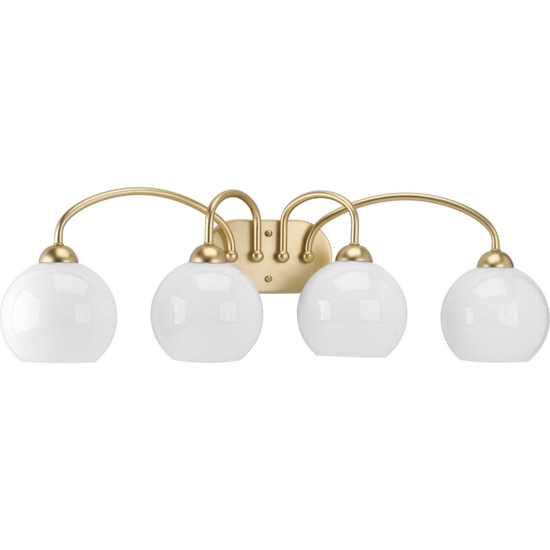 Carisa Four Light Bath in Vintage Gold - available from The Lighting Shoppe, trusted by Canadian homeowners