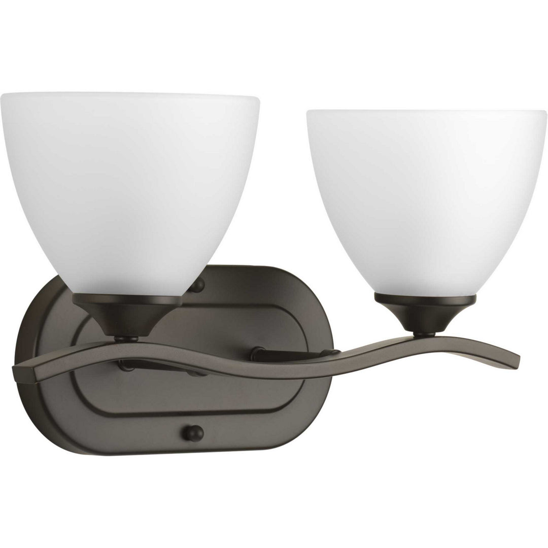 Laird Two Light Bath Bracket in Antique Bronze - available from The Lighting Shoppe, trusted by Canadian homeowners